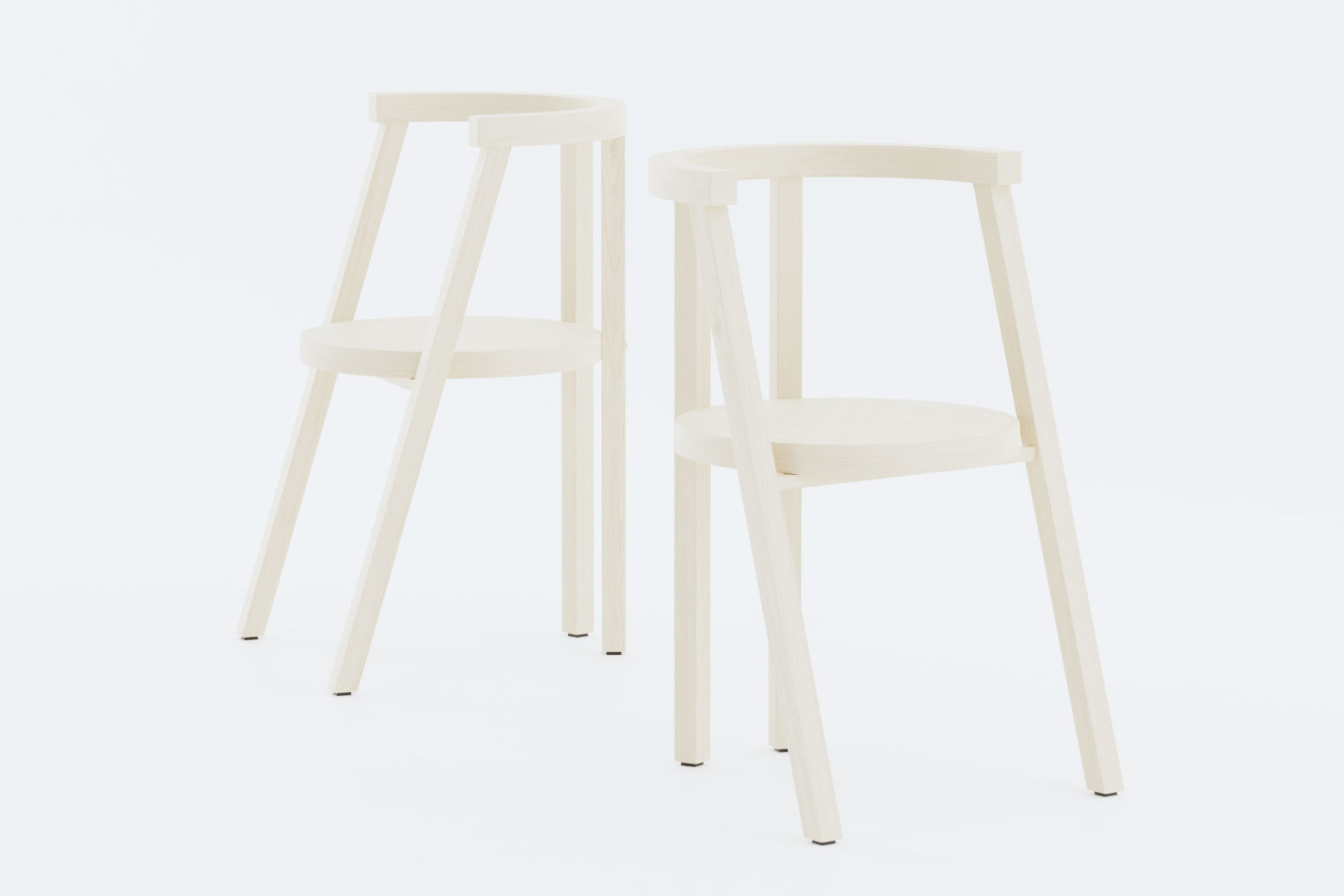 Minimalist Dining Set 3D model_4