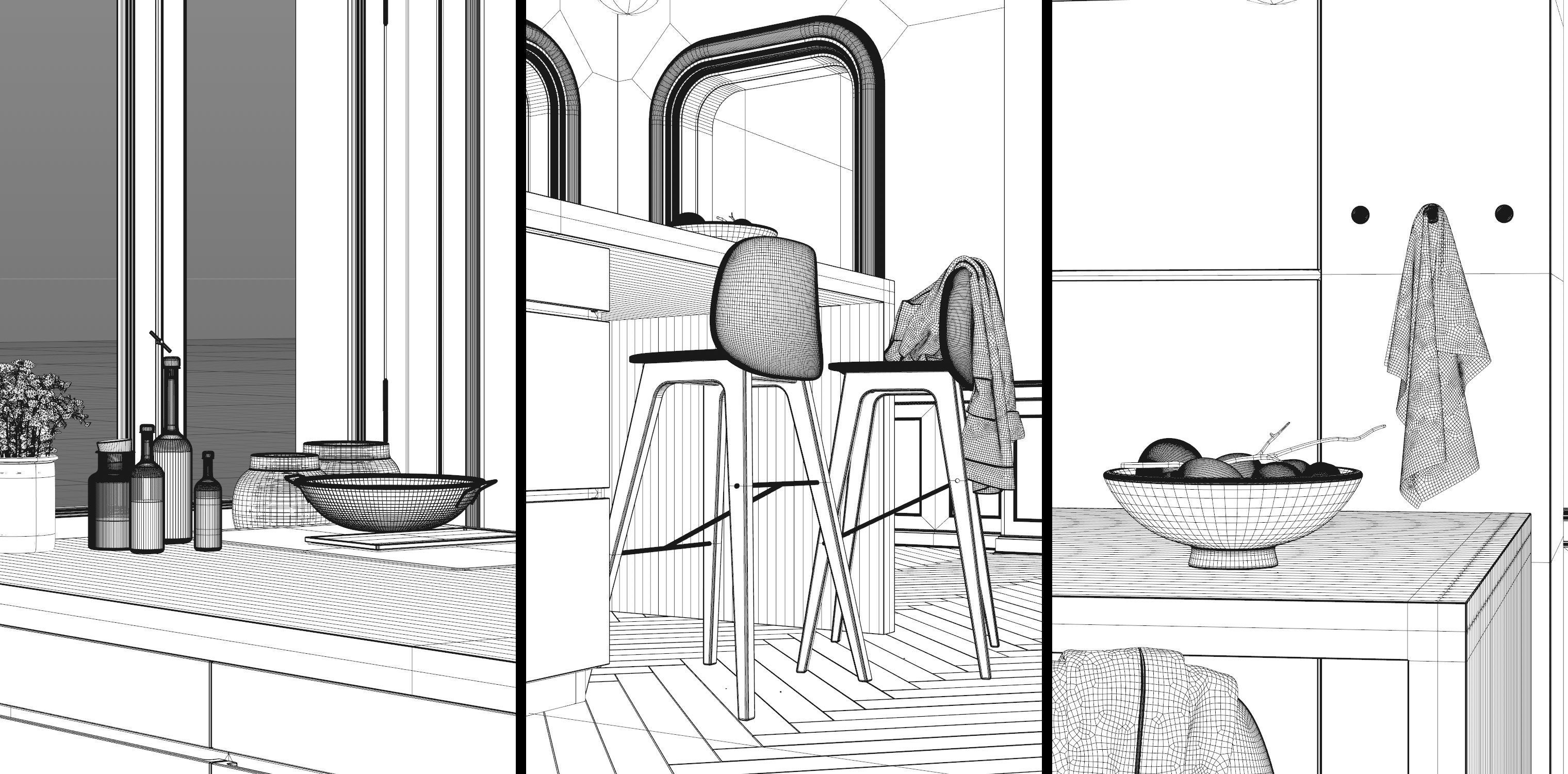 White Kitchen by Kvik 3D model_5