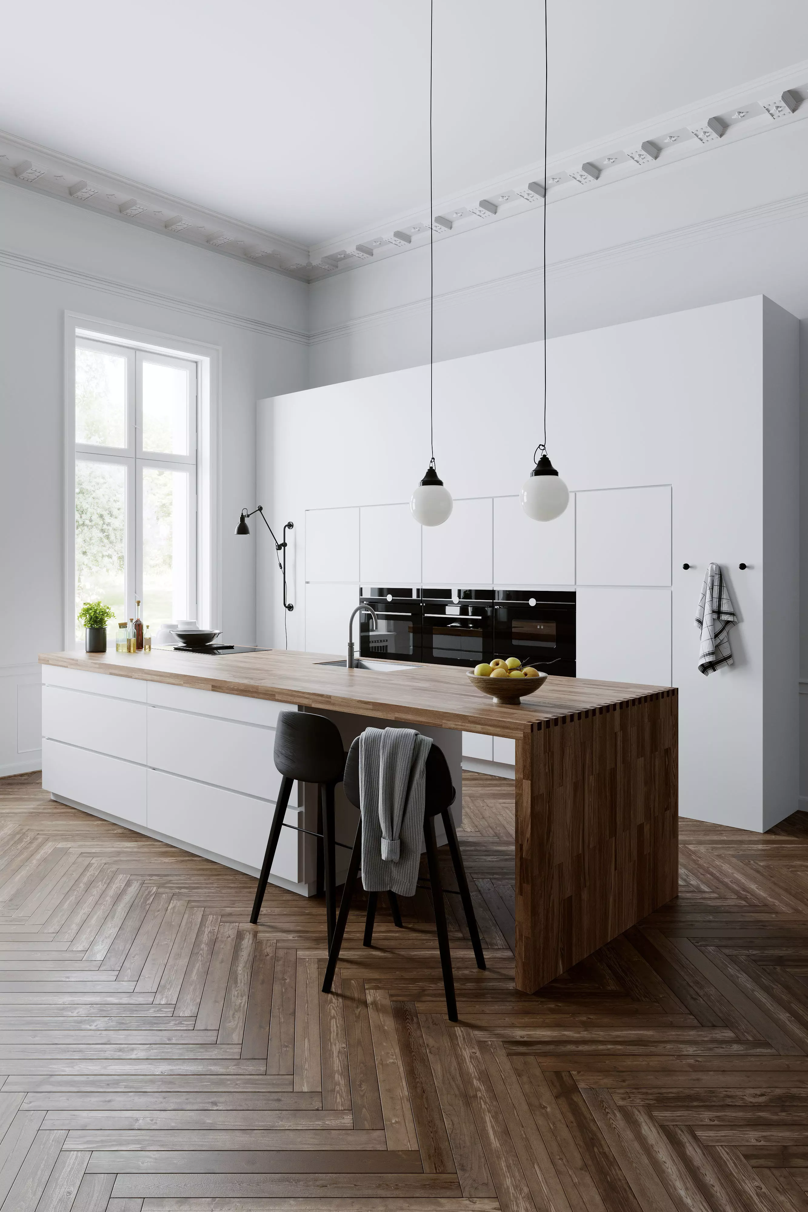 White Kitchen by Kvik 3D model_0