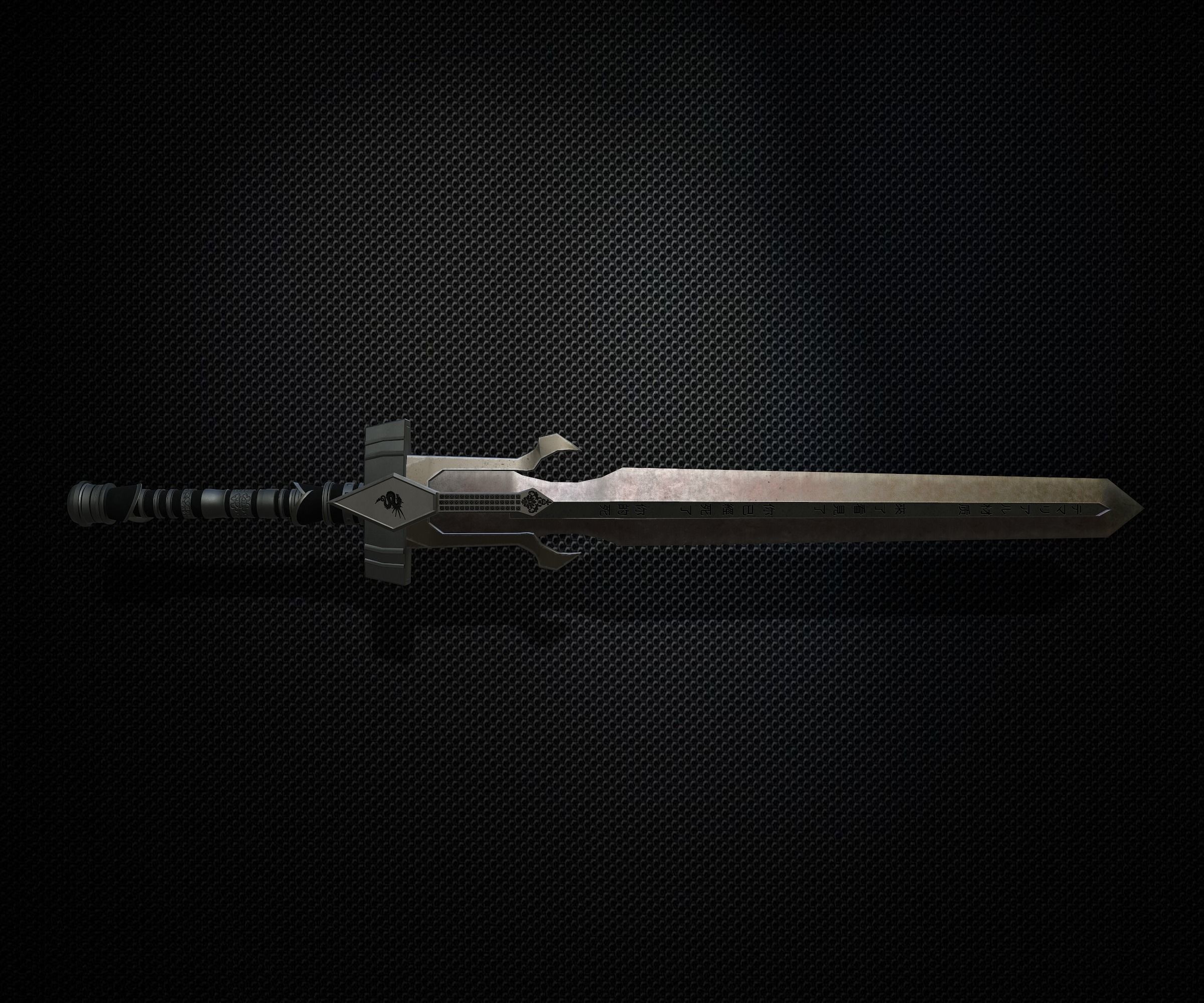 Sword and Sheath Low-poly 3D model_9