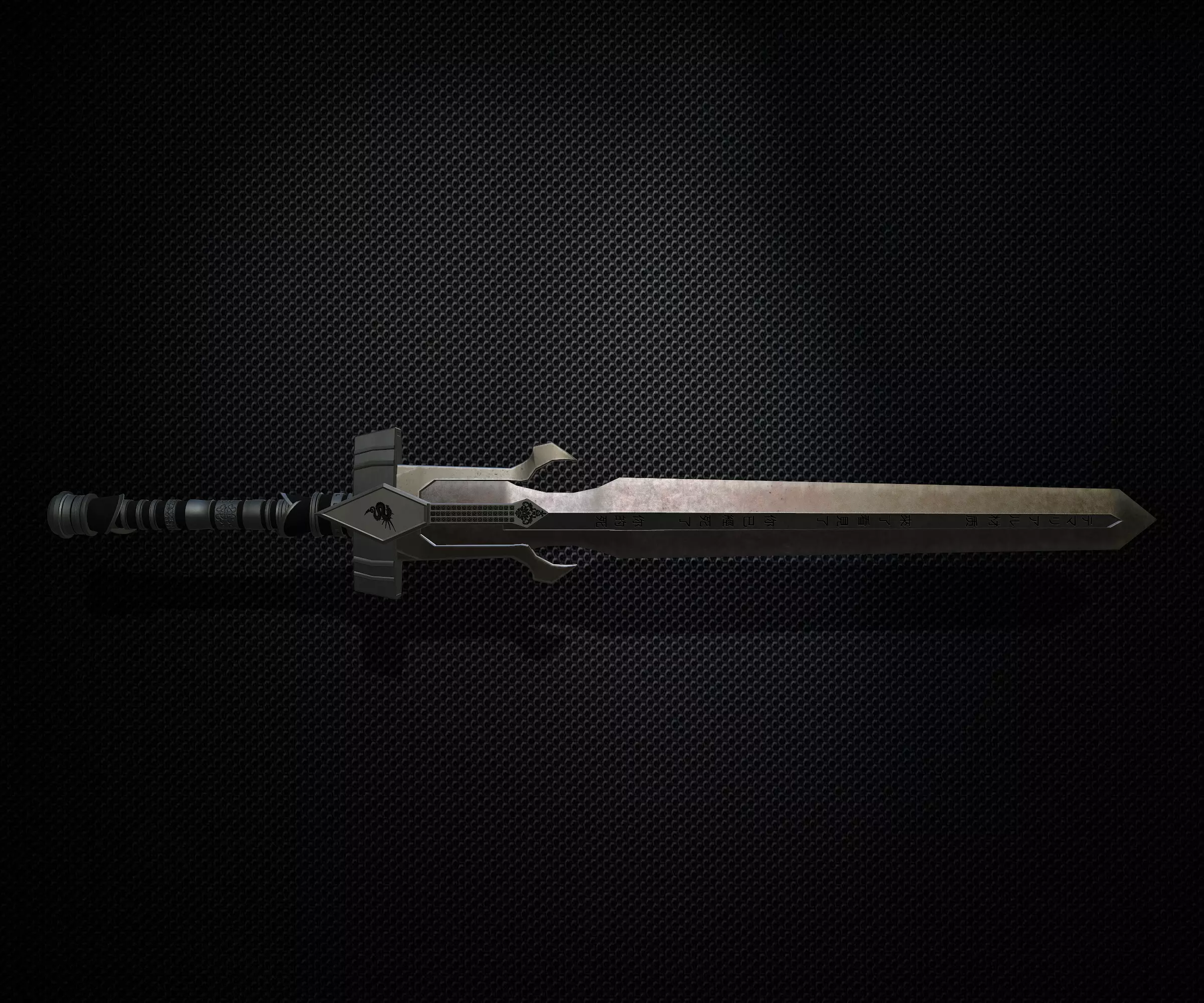 Sword and Sheath Low-poly 3D model_0