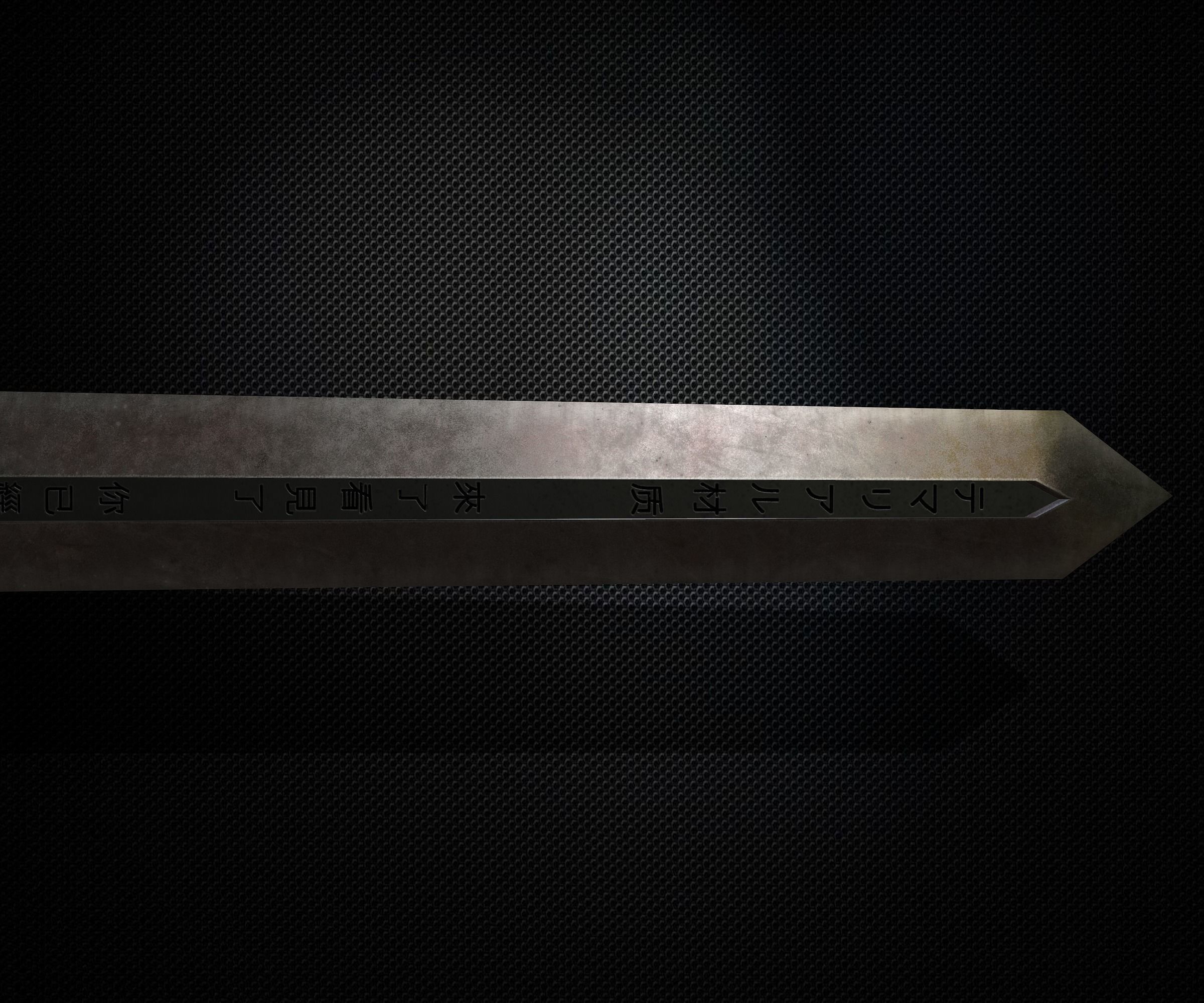 Sword and Sheath Low-poly 3D model_6