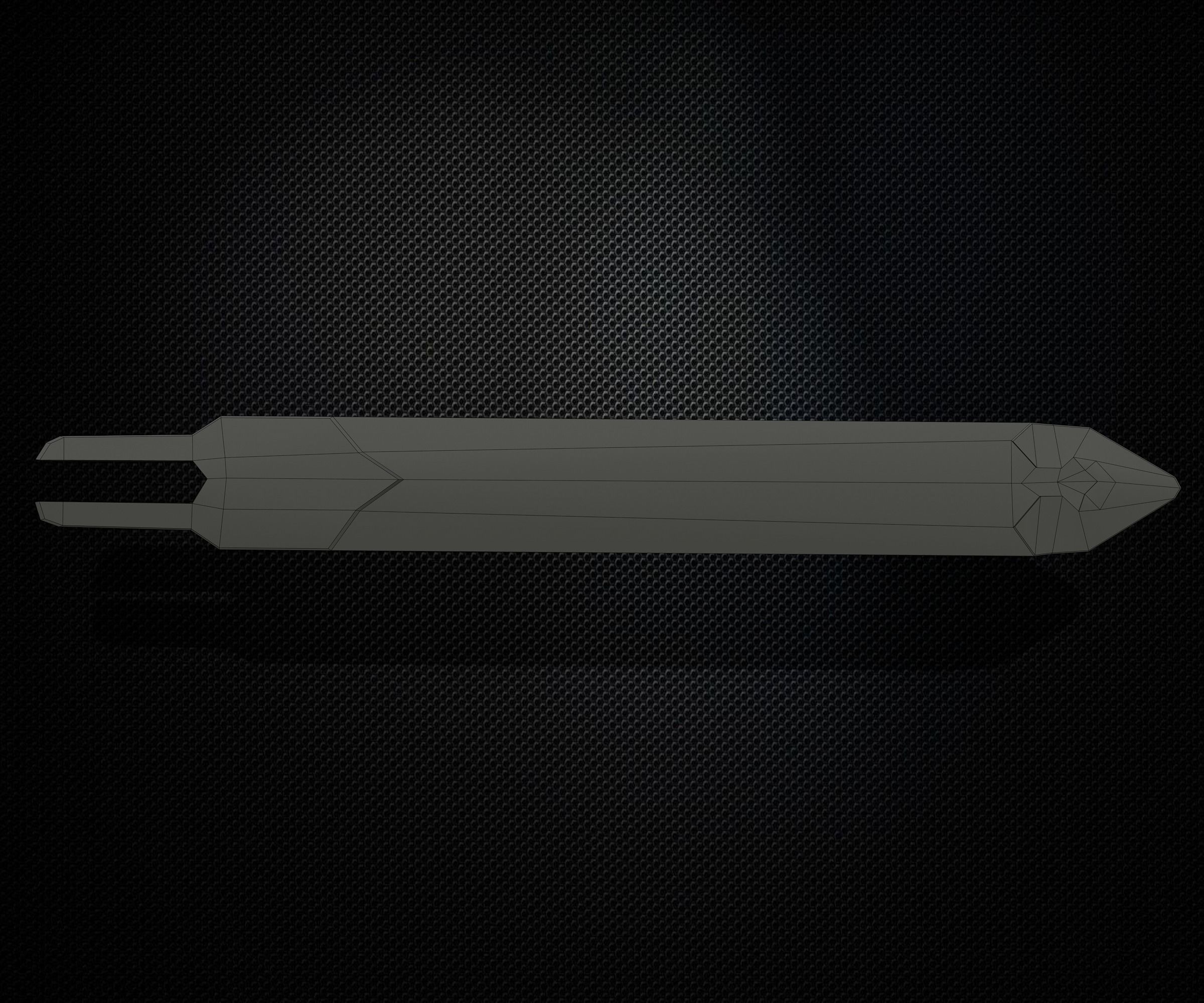 Sword and Sheath Low-poly 3D model_4