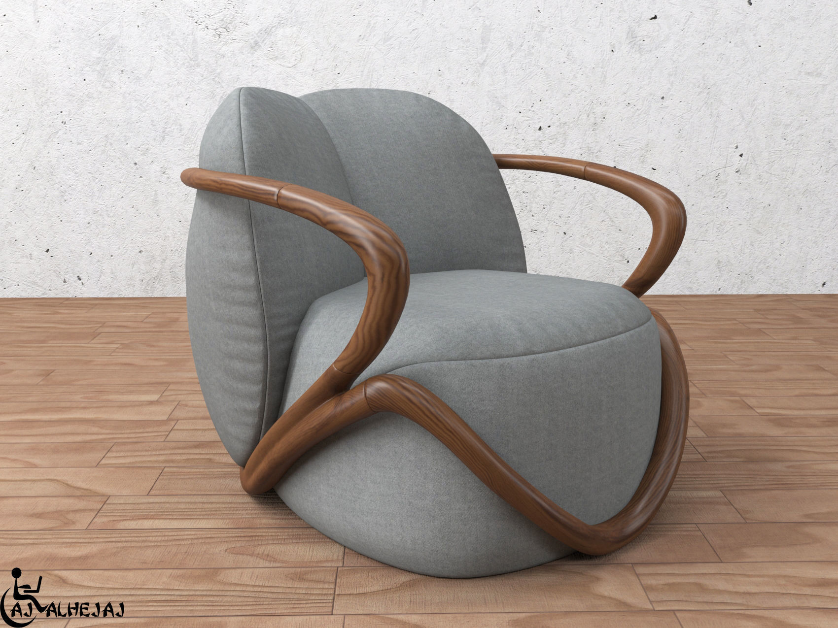 modern sofa  3D model_5