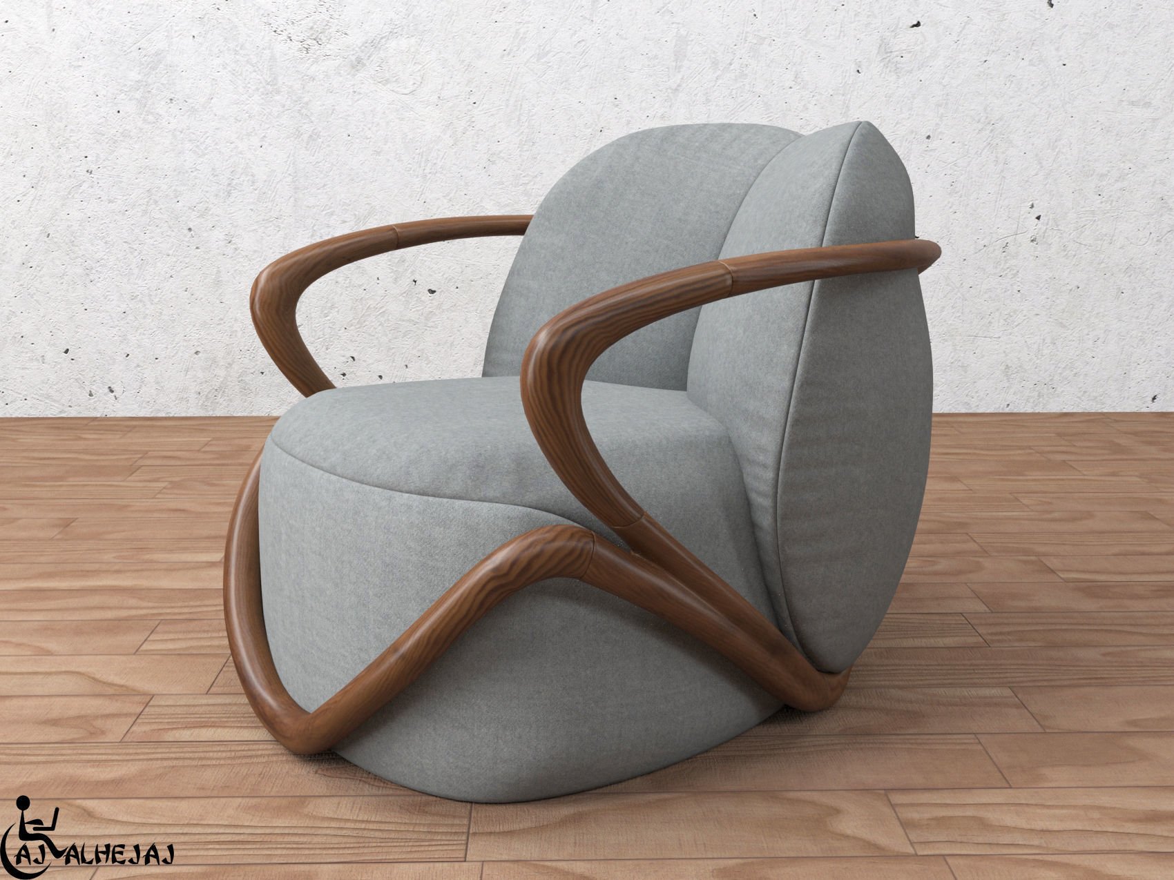 modern sofa  3D model_9