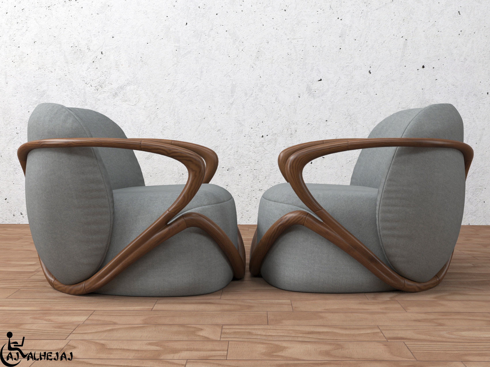 modern sofa  3D model_3