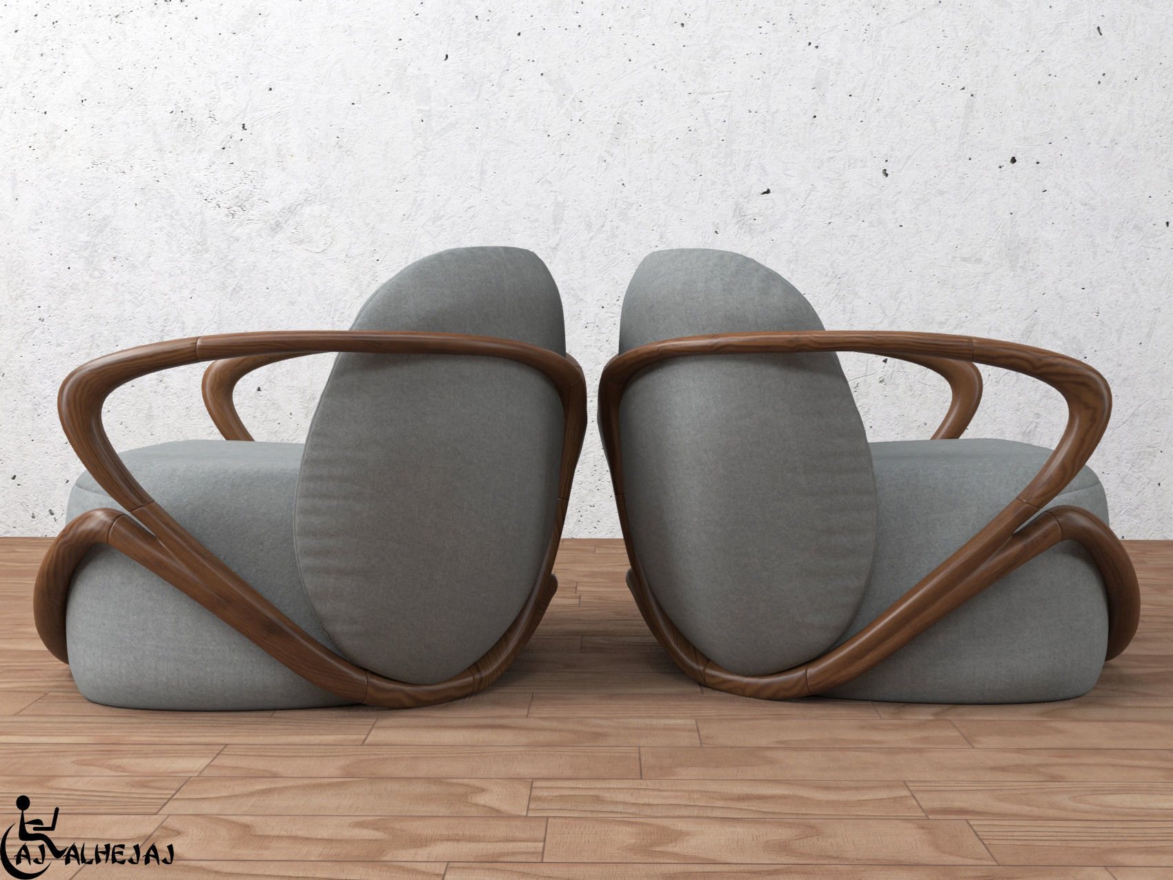 modern sofa  3D model_2