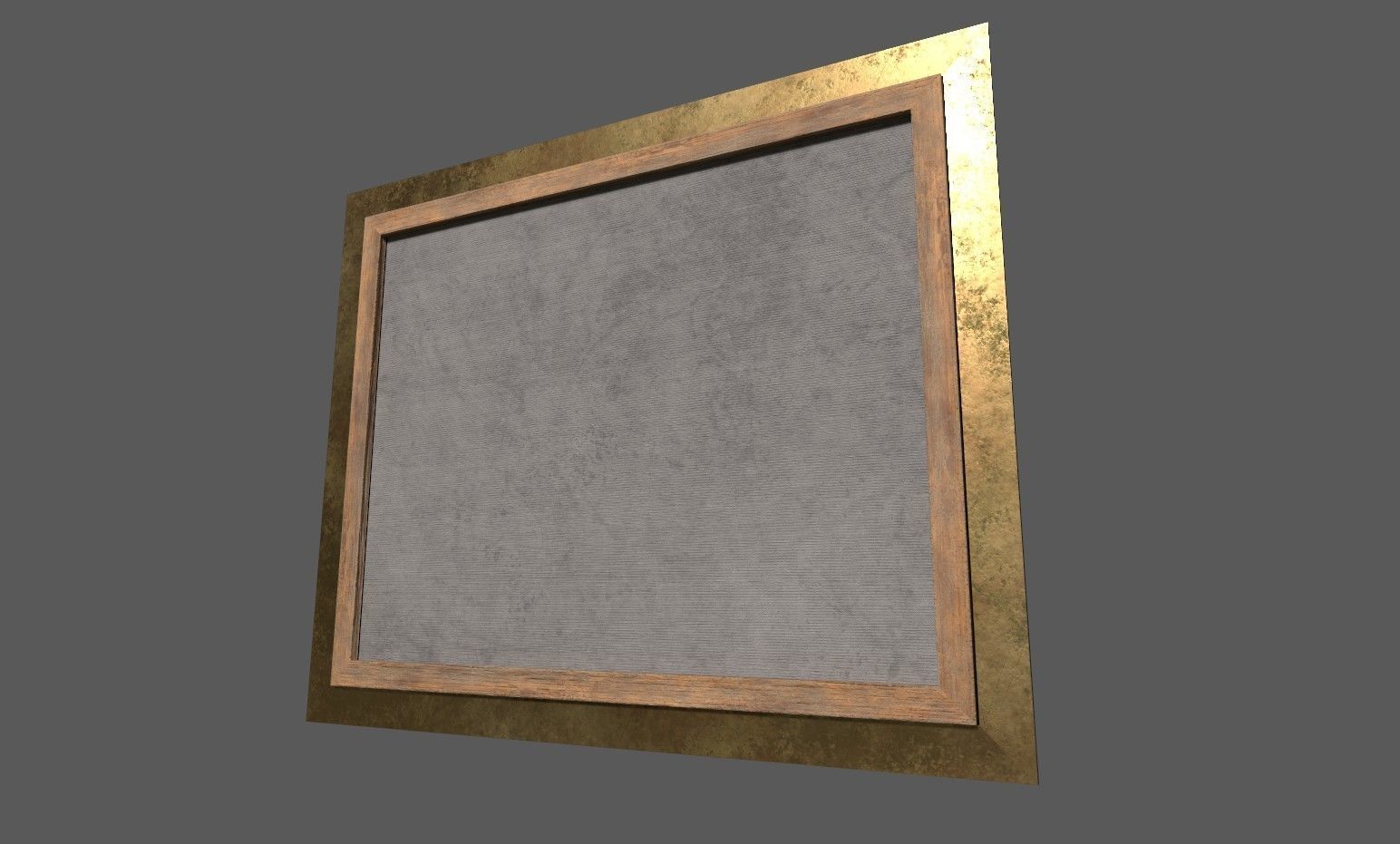 Bronze Frame with Stretcher and Van Gogh Oil Painting Low-poly 3D model_2