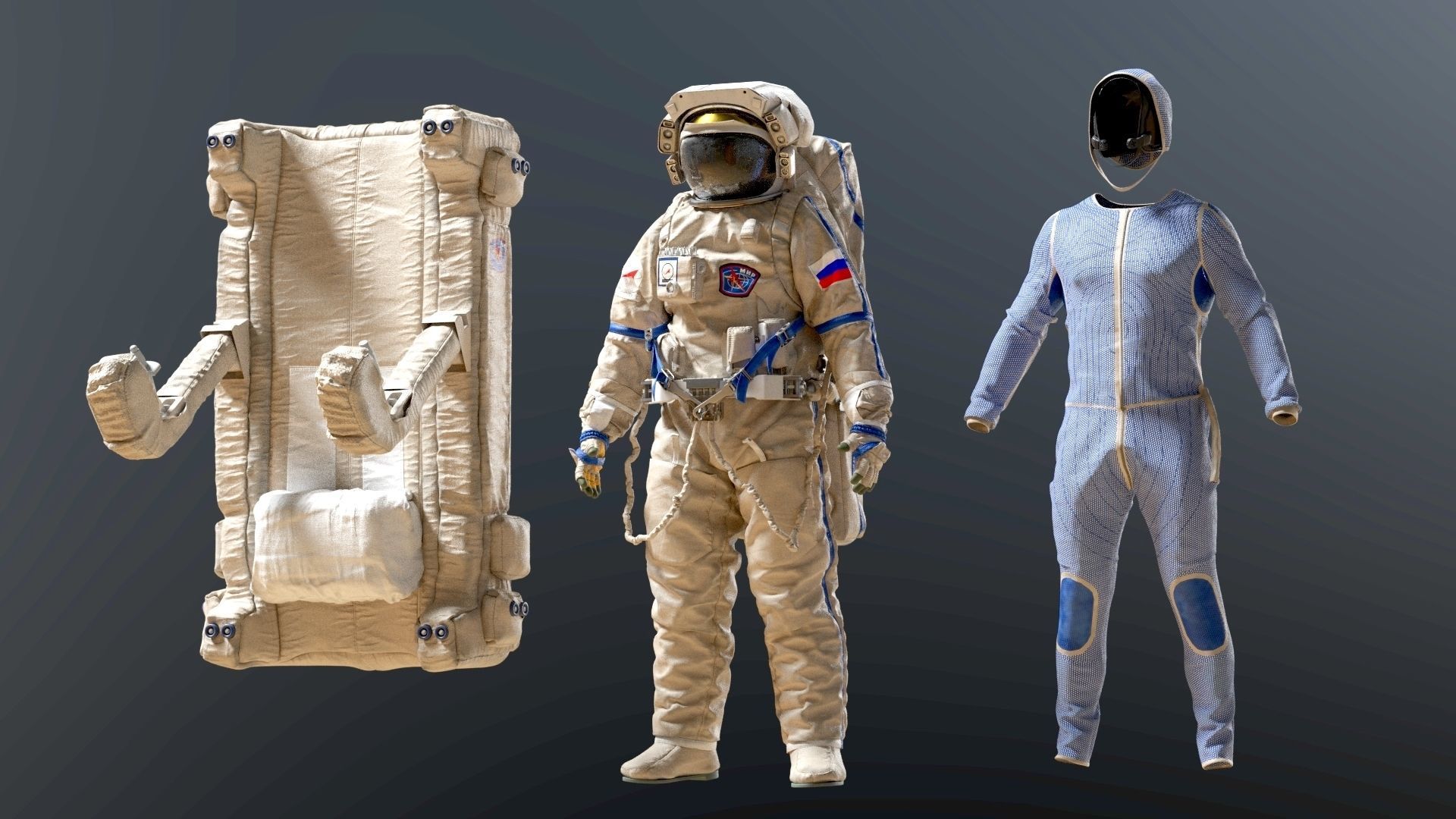 SPACESUIT Russian Orlan 3D model_2