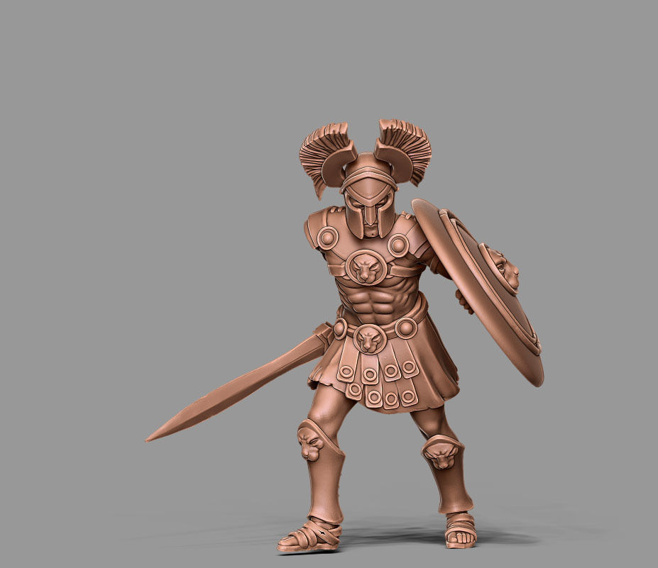 Greek hoplite - Aristeo 35 mm scale - 3D print model 3D print model_10