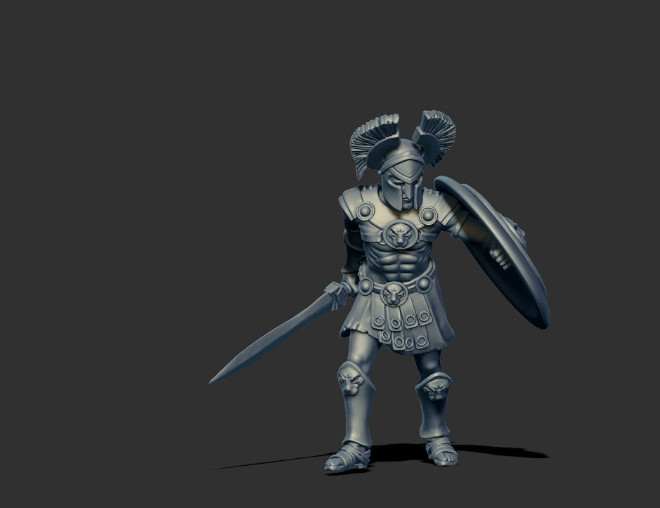 Greek hoplite - Aristeo 35 mm scale - 3D print model 3D print model_1