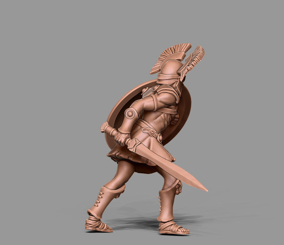 Greek hoplite - Aristeo 35 mm scale - 3D print model 3D print model_9