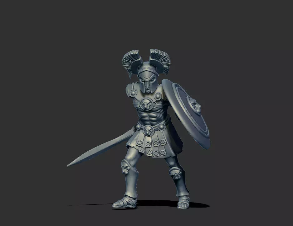 Greek hoplite - Aristeo 35 mm scale - 3D print model 3D print model_0