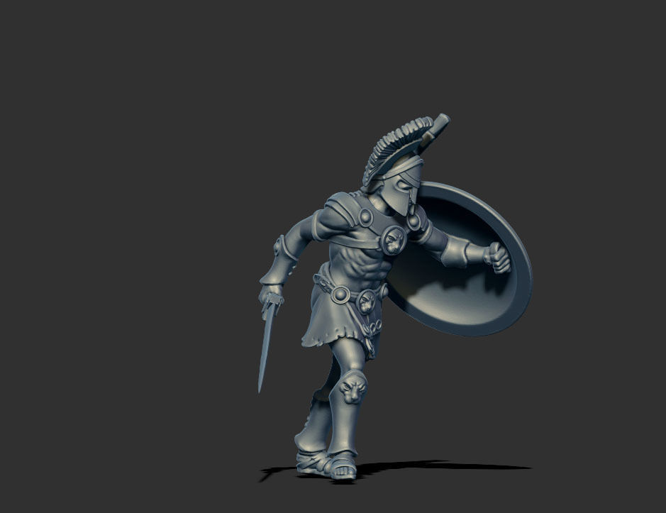 Greek hoplite - Aristeo 35 mm scale - 3D print model 3D print model_3