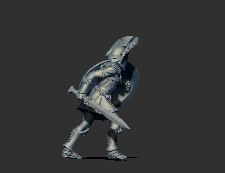 Greek hoplite - Aristeo 35 mm scale - 3D print model 3D print model_4