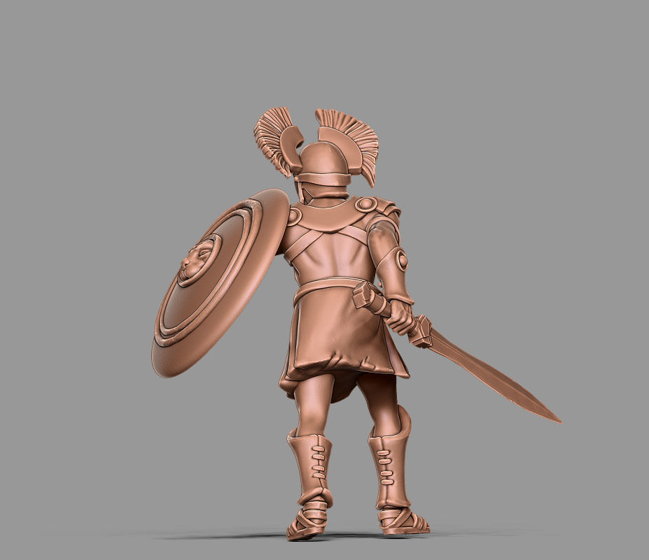 Greek hoplite - Aristeo 35 mm scale - 3D print model 3D print model_12