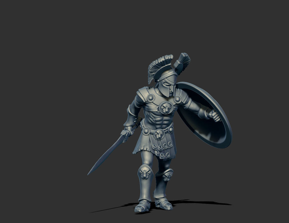 Greek hoplite - Aristeo 35 mm scale - 3D print model 3D print model_2