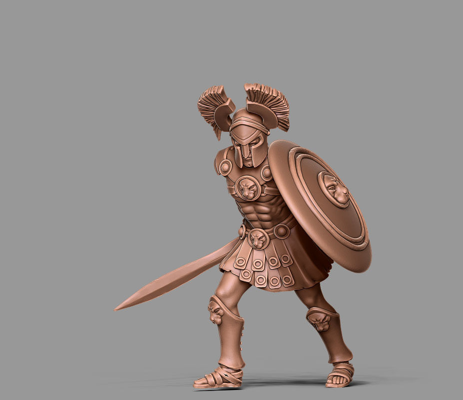 Greek hoplite - Aristeo 35 mm scale - 3D print model 3D print model_13