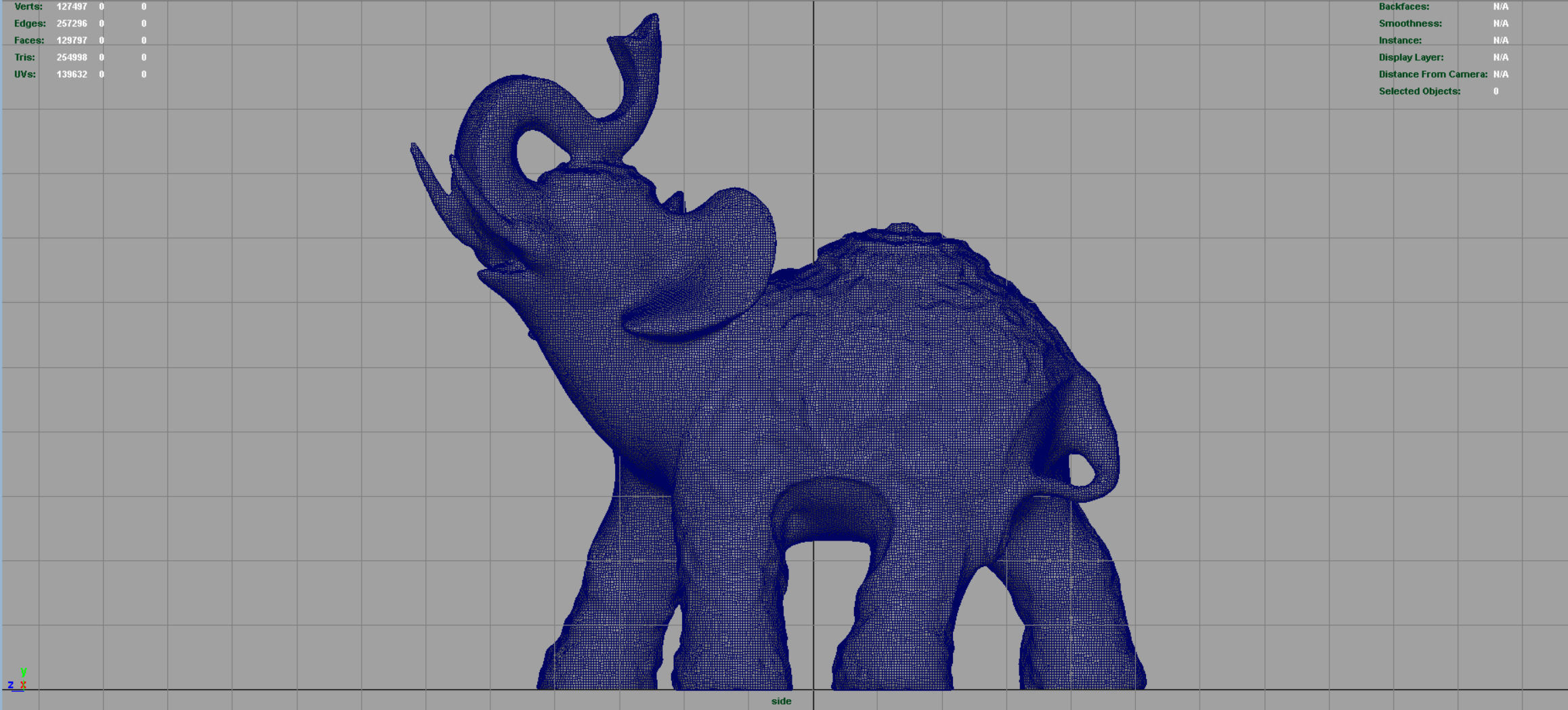 Gold Elephant Low-poly 3D model_11