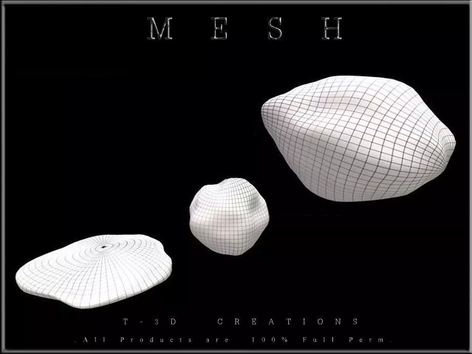 CLOUD mesh - creations Low-poly 3D model_0