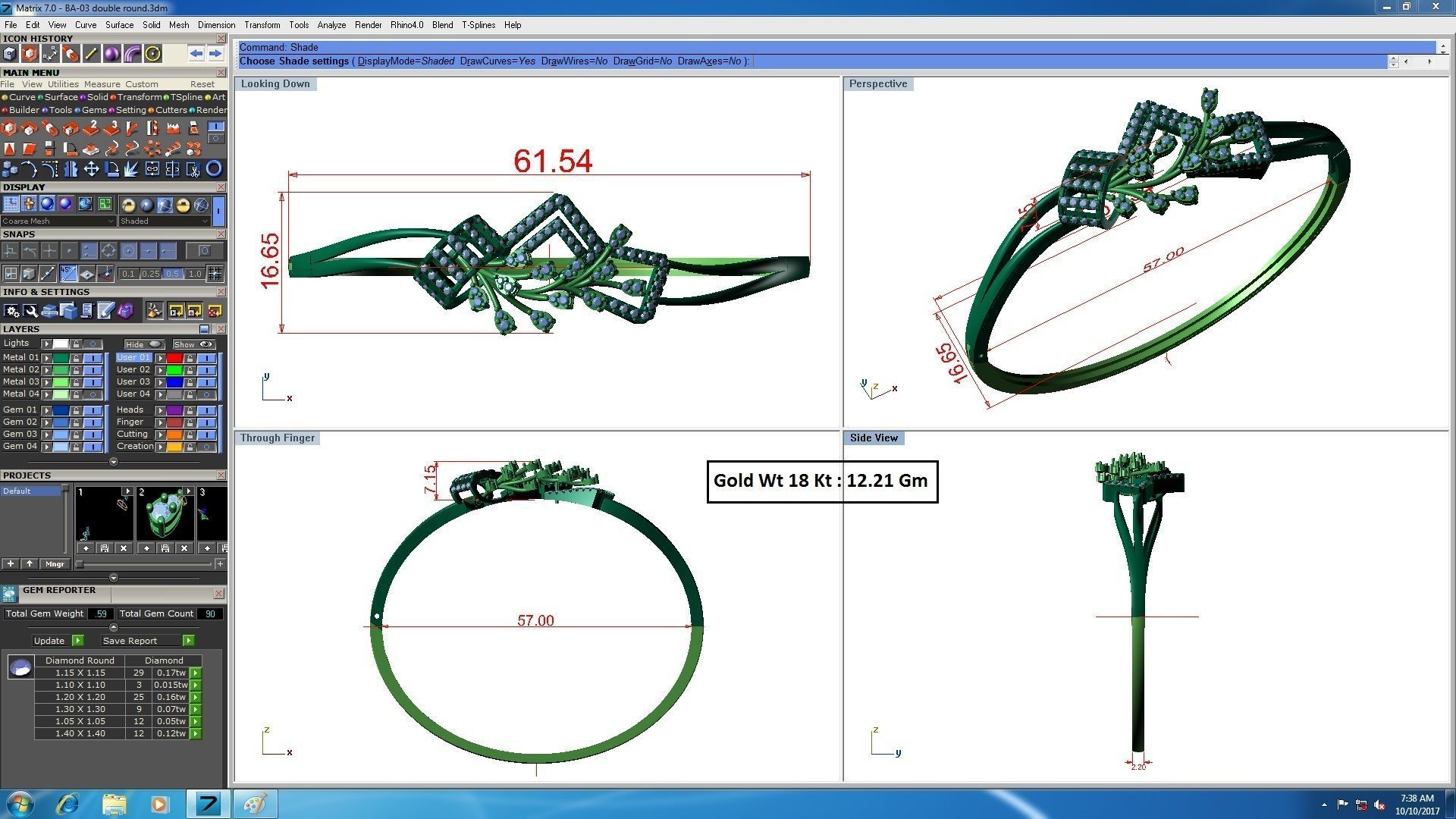 33 Women bracelets 3dm stl render detail 3D print model 3D print model_53