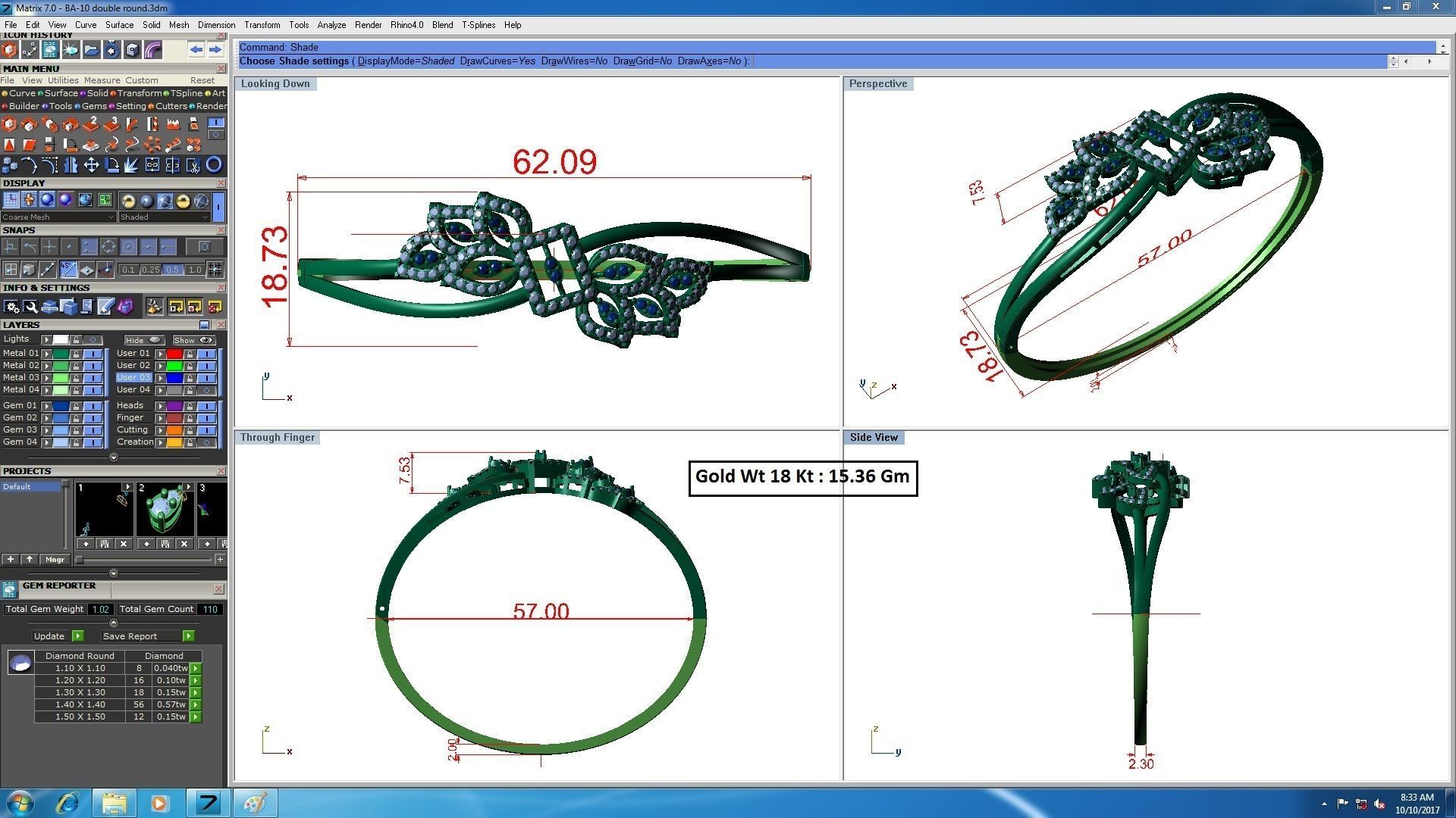 33 Women bracelets 3dm stl render detail 3D print model 3D print model_12