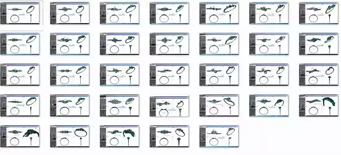 33 Women bracelets 3dm stl render detail 3D print model