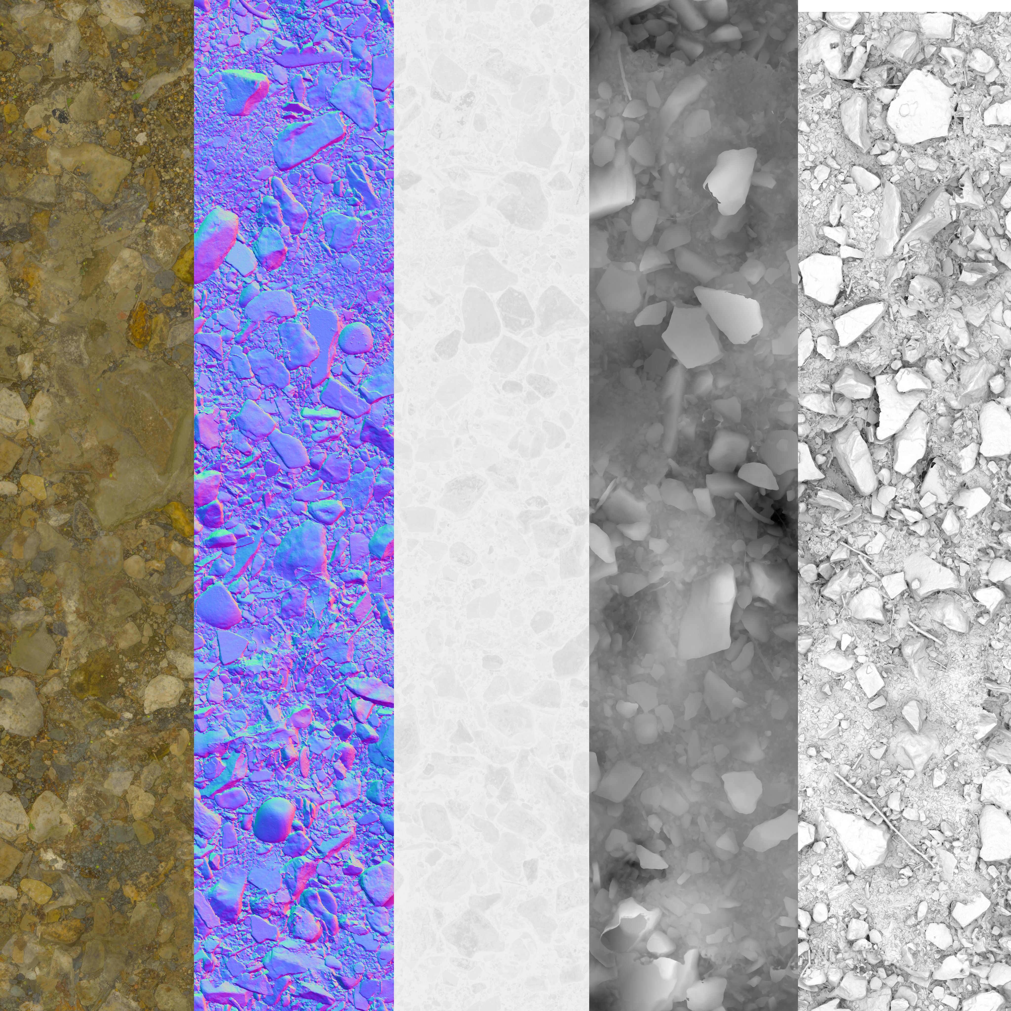 PBR Scanned Large Stone Soil Texture_4
