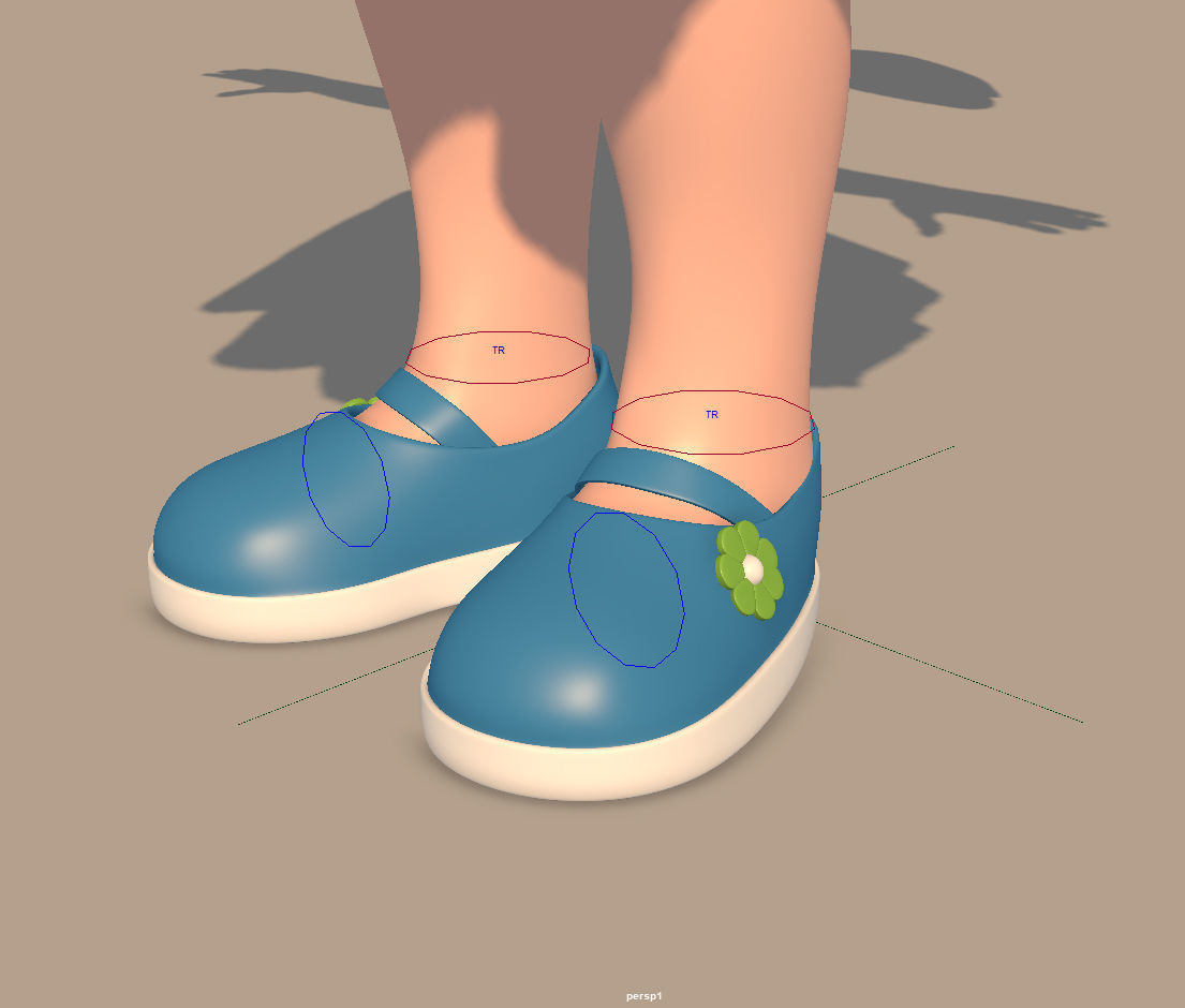 Cartoon Little Girl Rigged 3D model_36