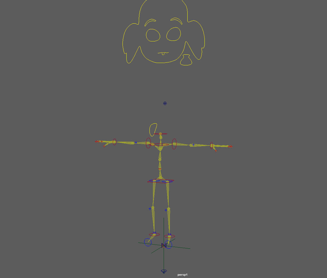 Cartoon Little Girl Rigged 3D model_25