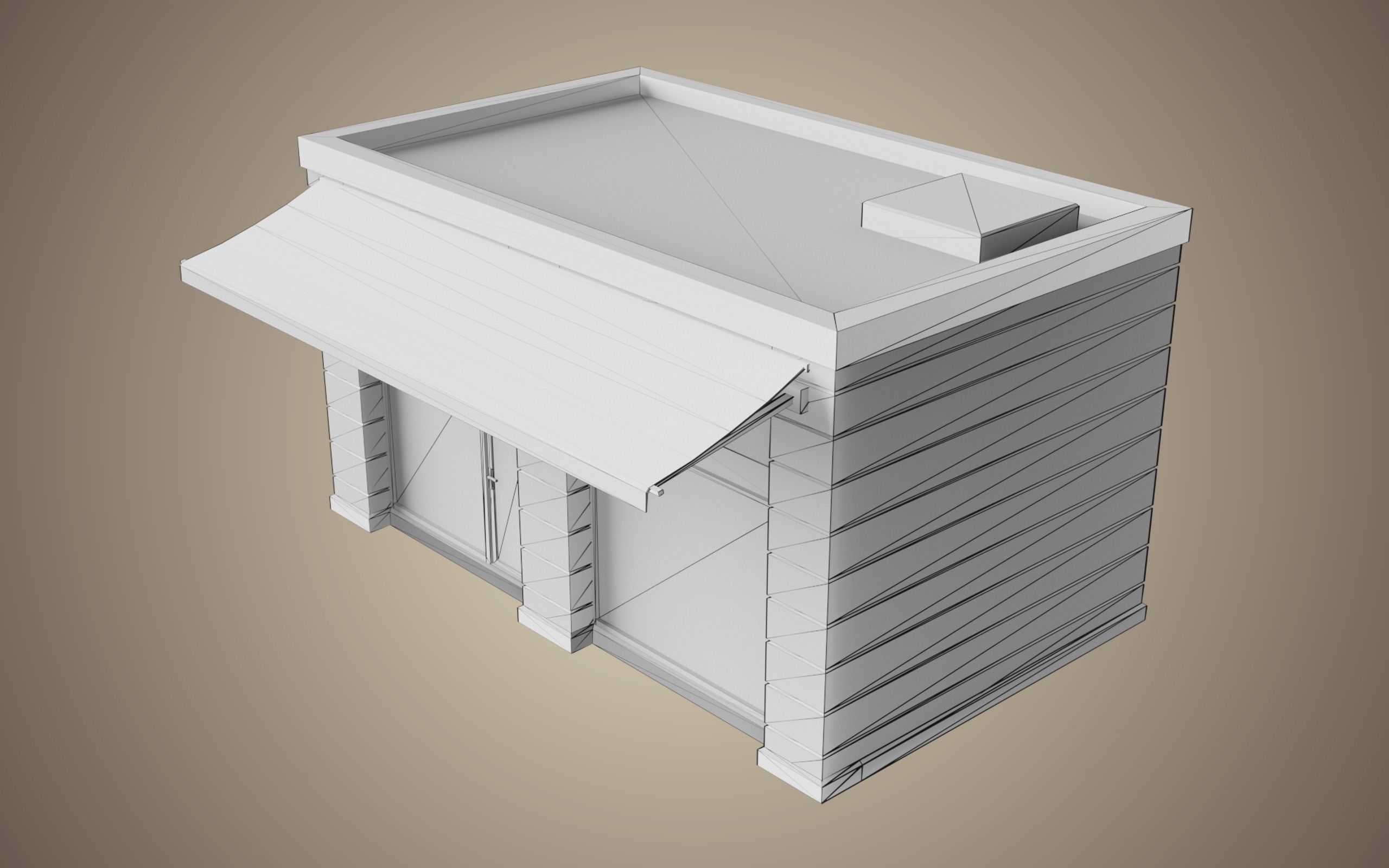 Coffee Shop Low Poly 01 Low-poly 3D model_13