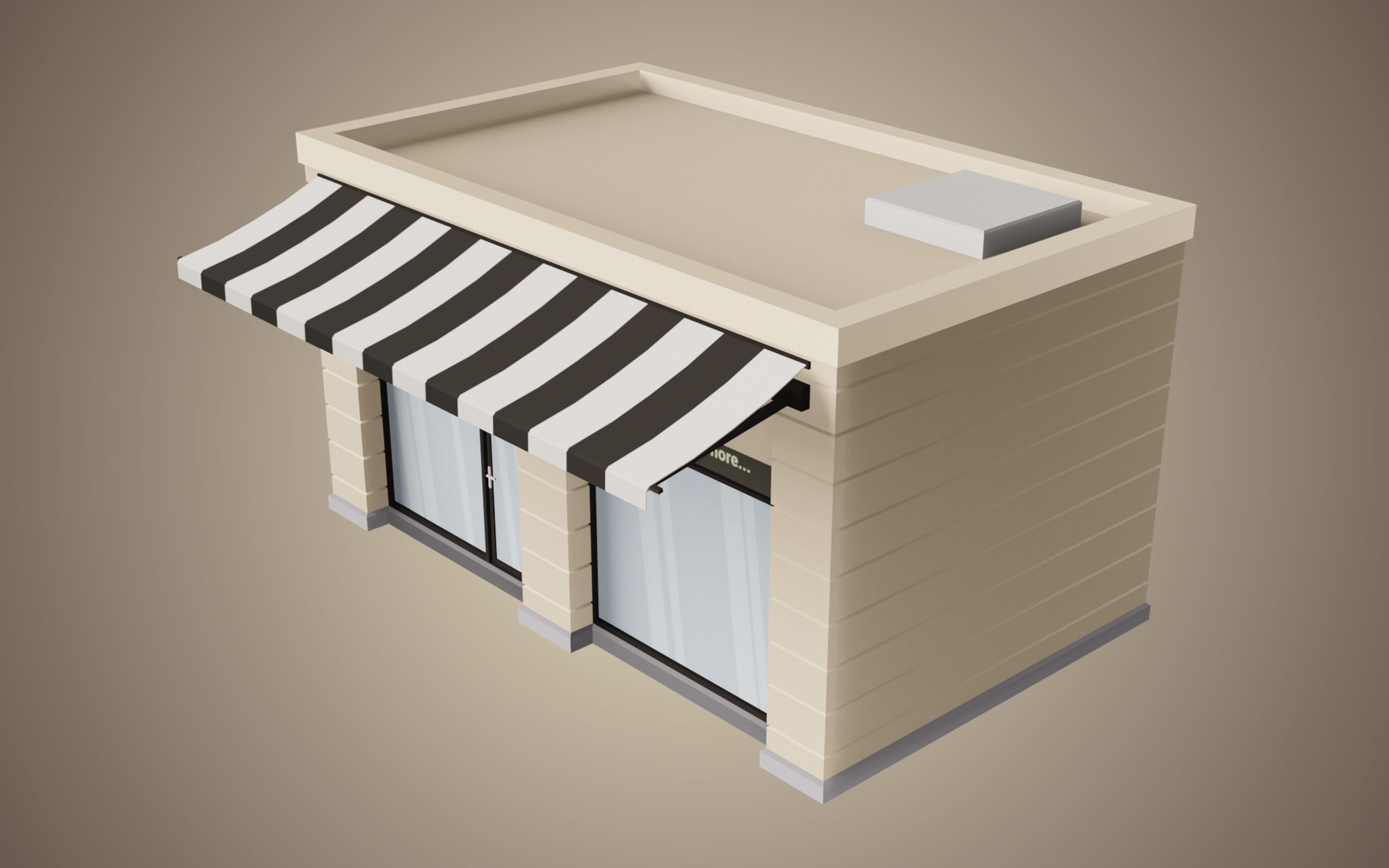 Coffee Shop Low Poly 01 Low-poly 3D model_5
