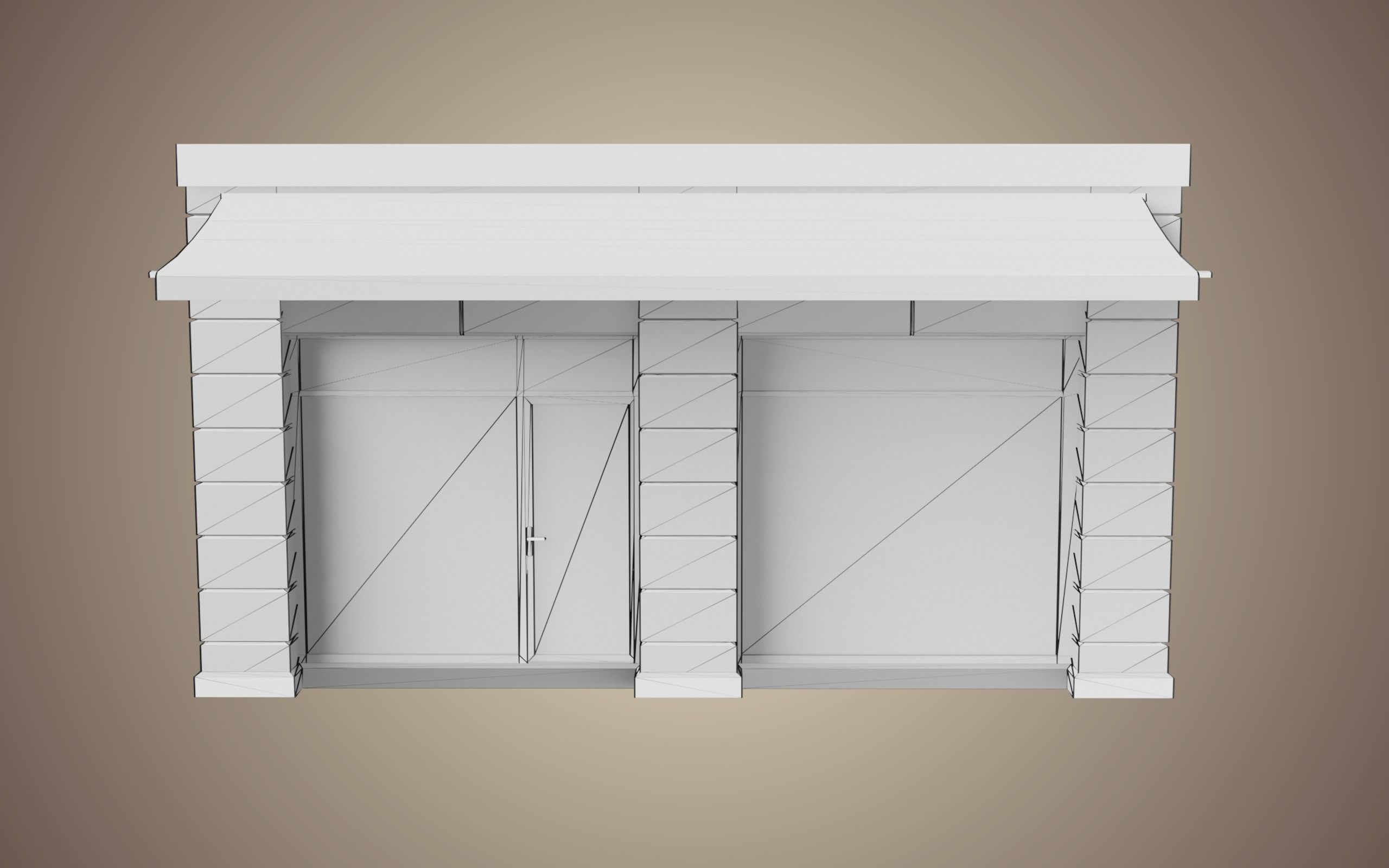 Coffee Shop Low Poly 01 Low-poly 3D model_8