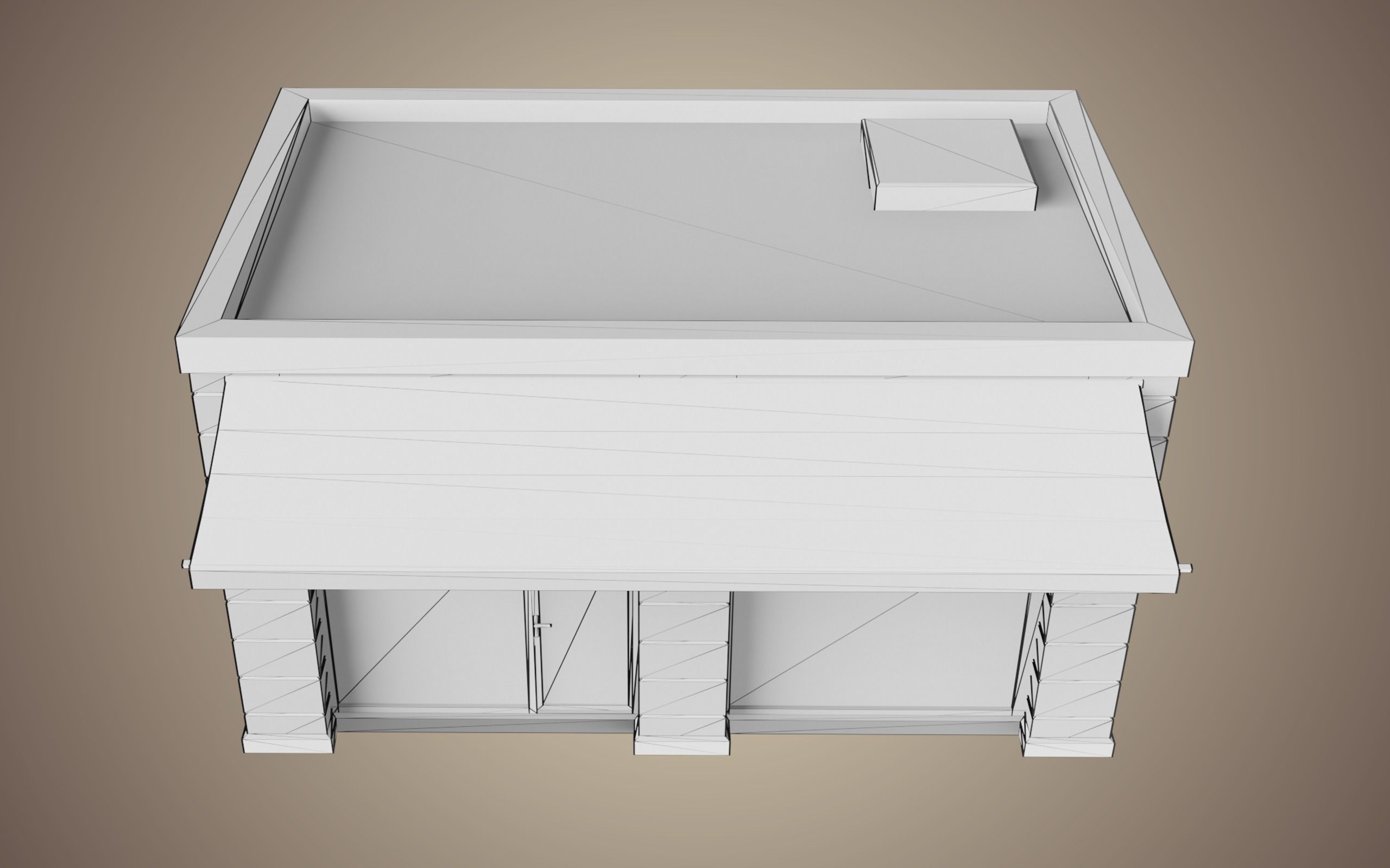 Coffee Shop Low Poly 01 Low-poly 3D model_10