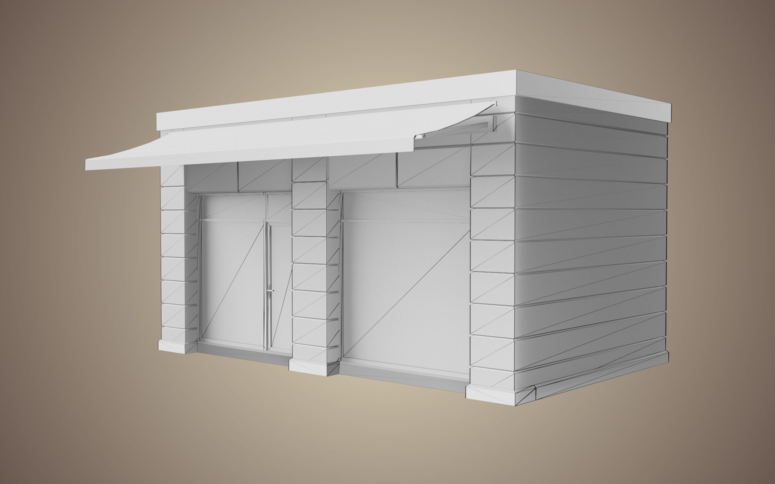 Coffee Shop Low Poly 01 Low-poly 3D model_9