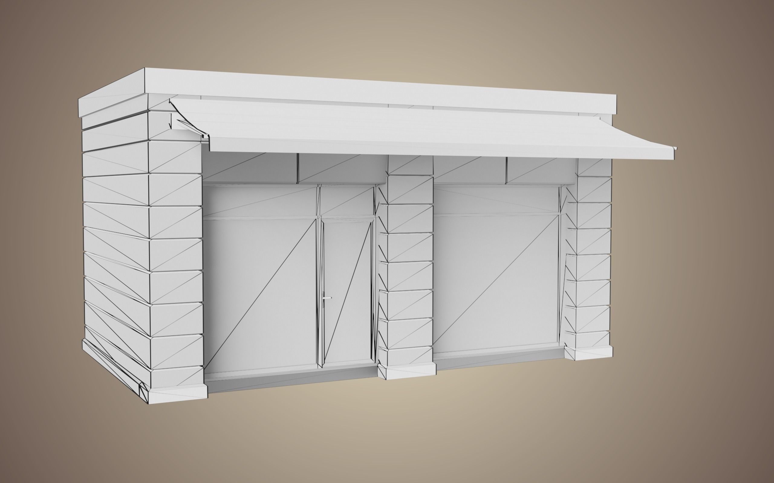 Coffee Shop Low Poly 01 Low-poly 3D model_7