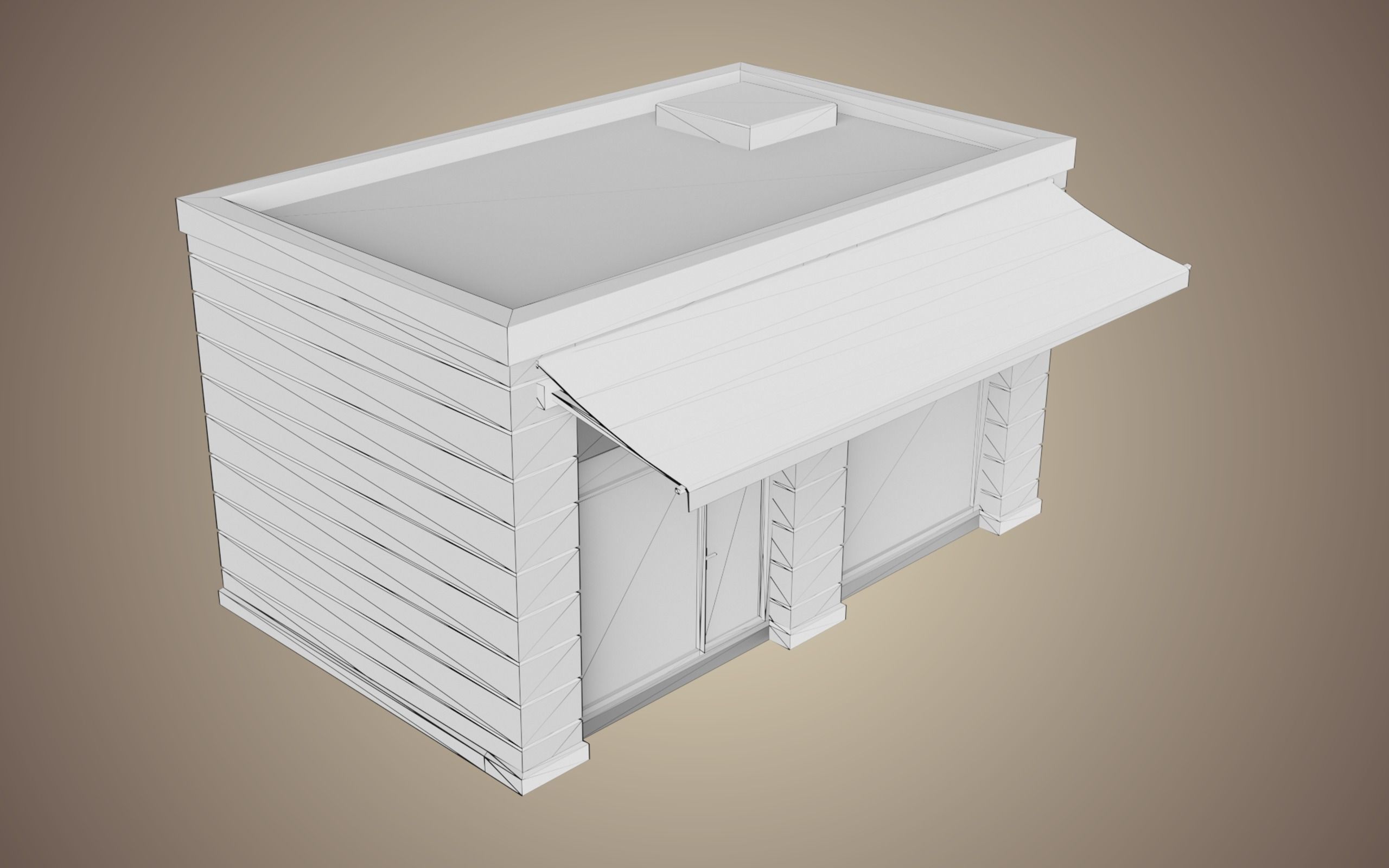 Coffee Shop Low Poly 01 Low-poly 3D model_12