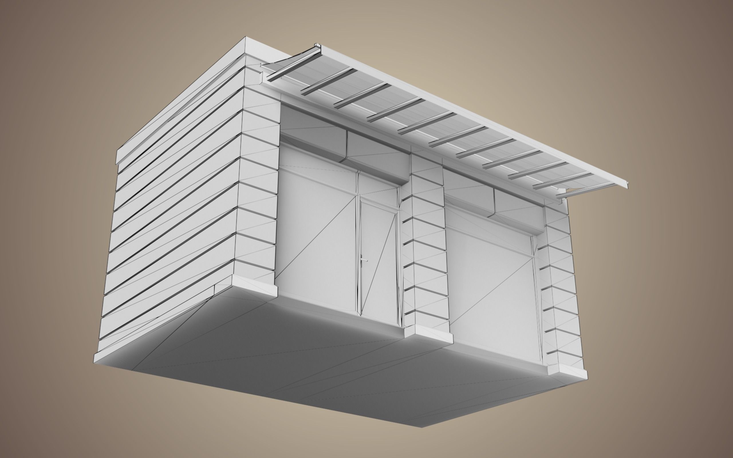 Coffee Shop Low Poly 01 Low-poly 3D model_11