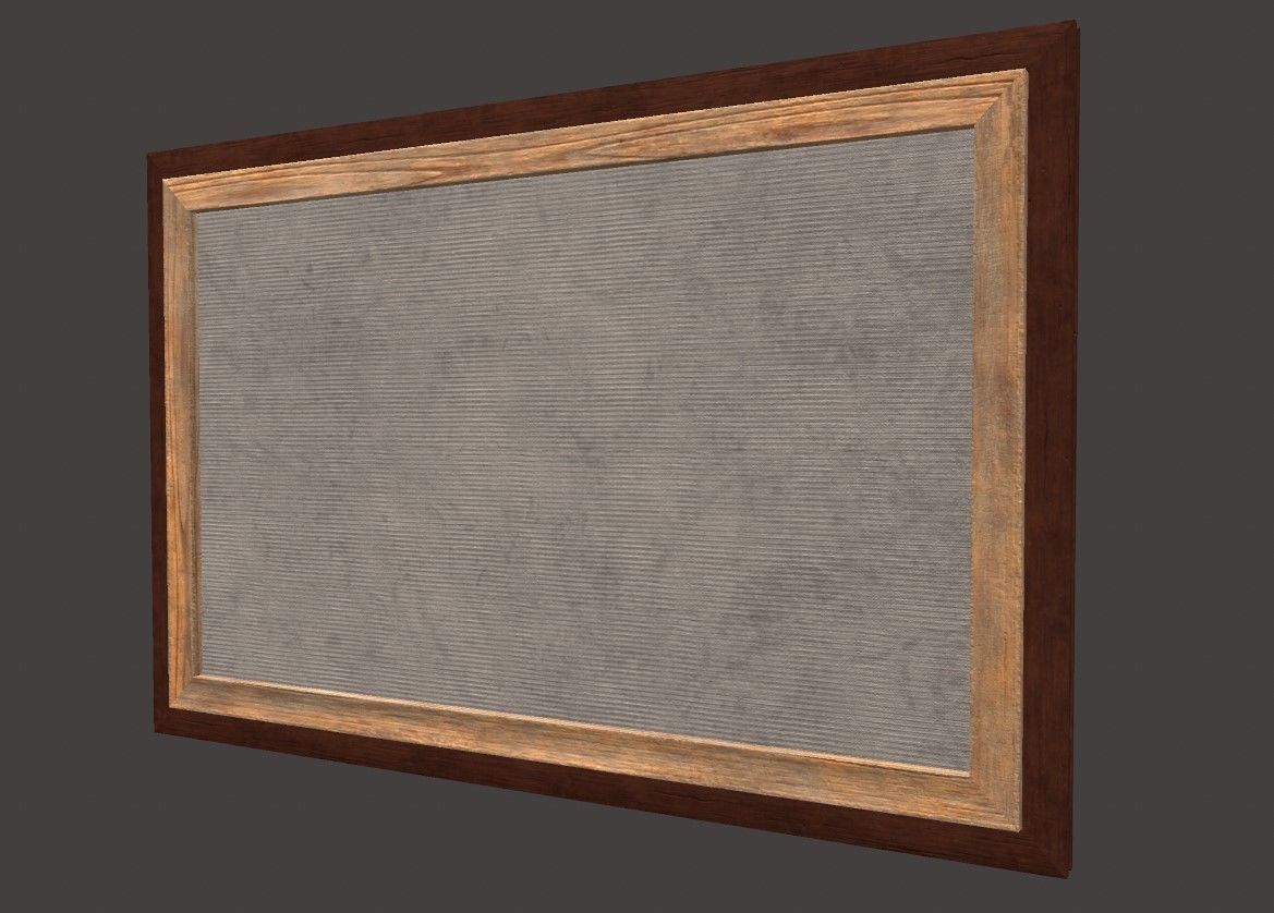 Marine Oil Paintings with Wooden Frames 3D Model Collection_14