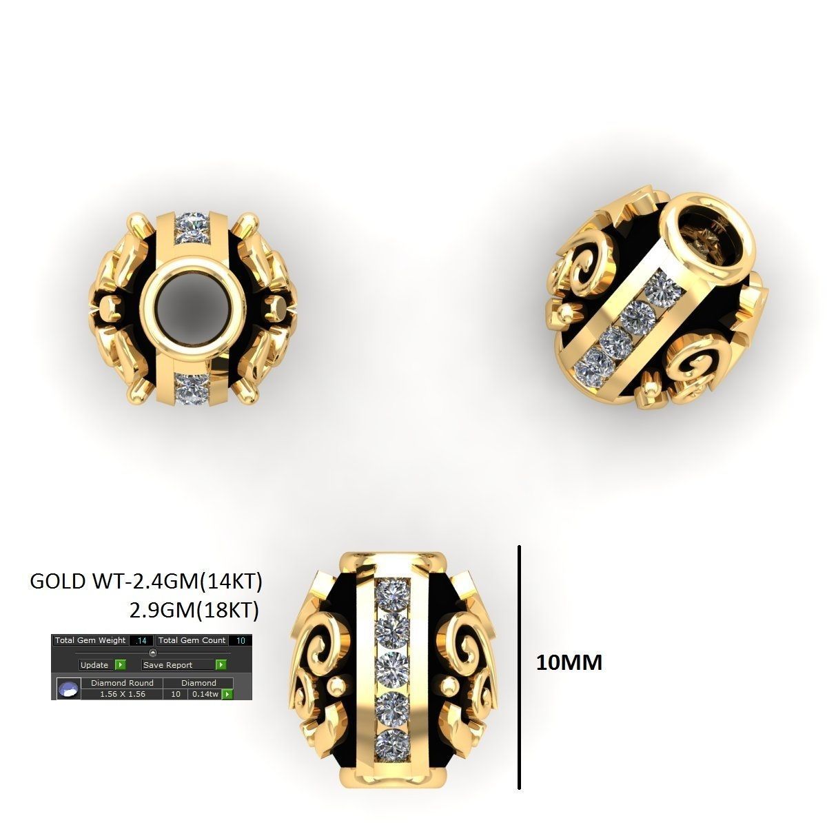 100 Balls Beeds Para 3dm stl print model bulk collection  3D print model_125