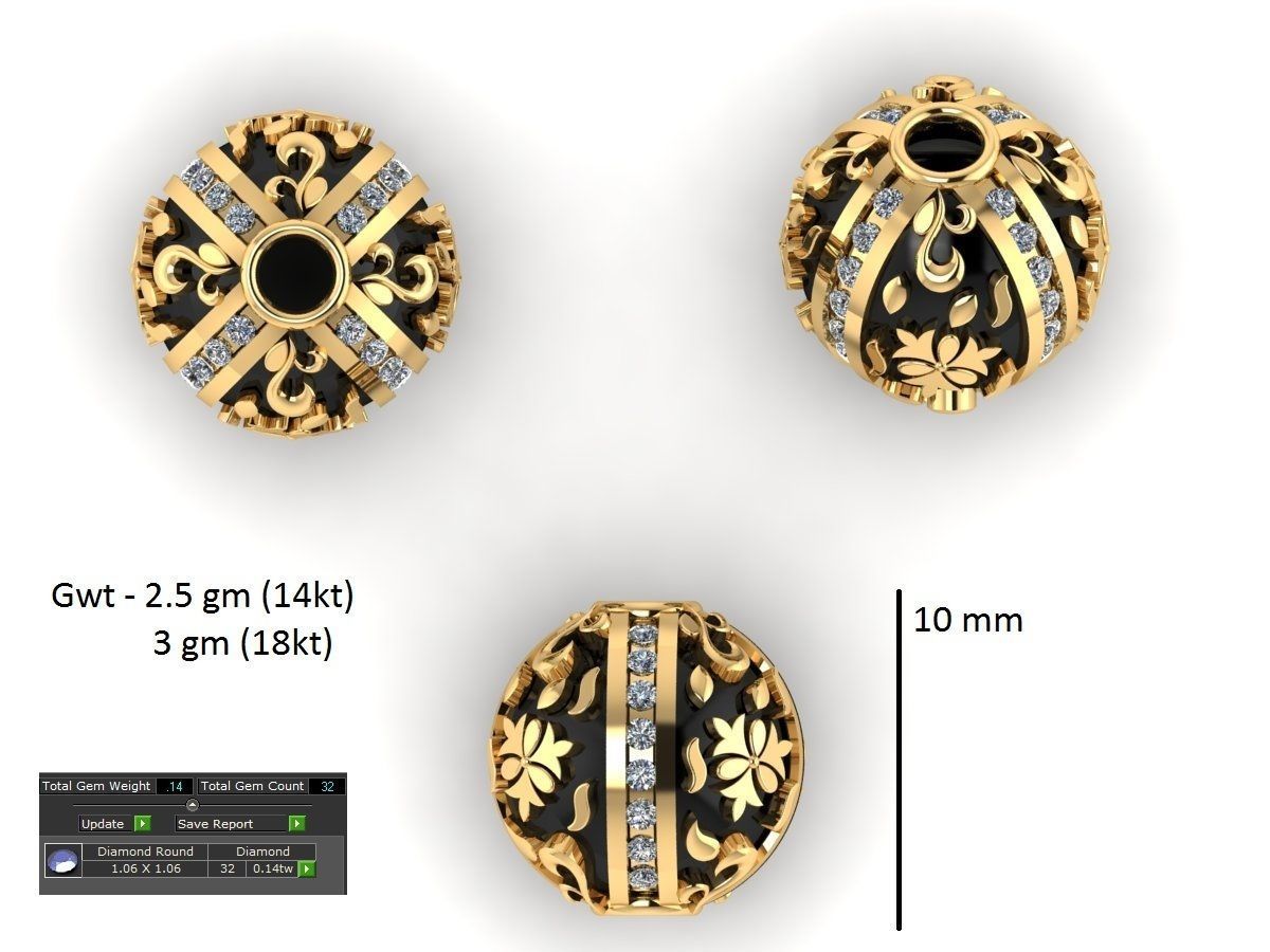 100 Balls Beeds Para 3dm stl print model bulk collection  3D print model_117