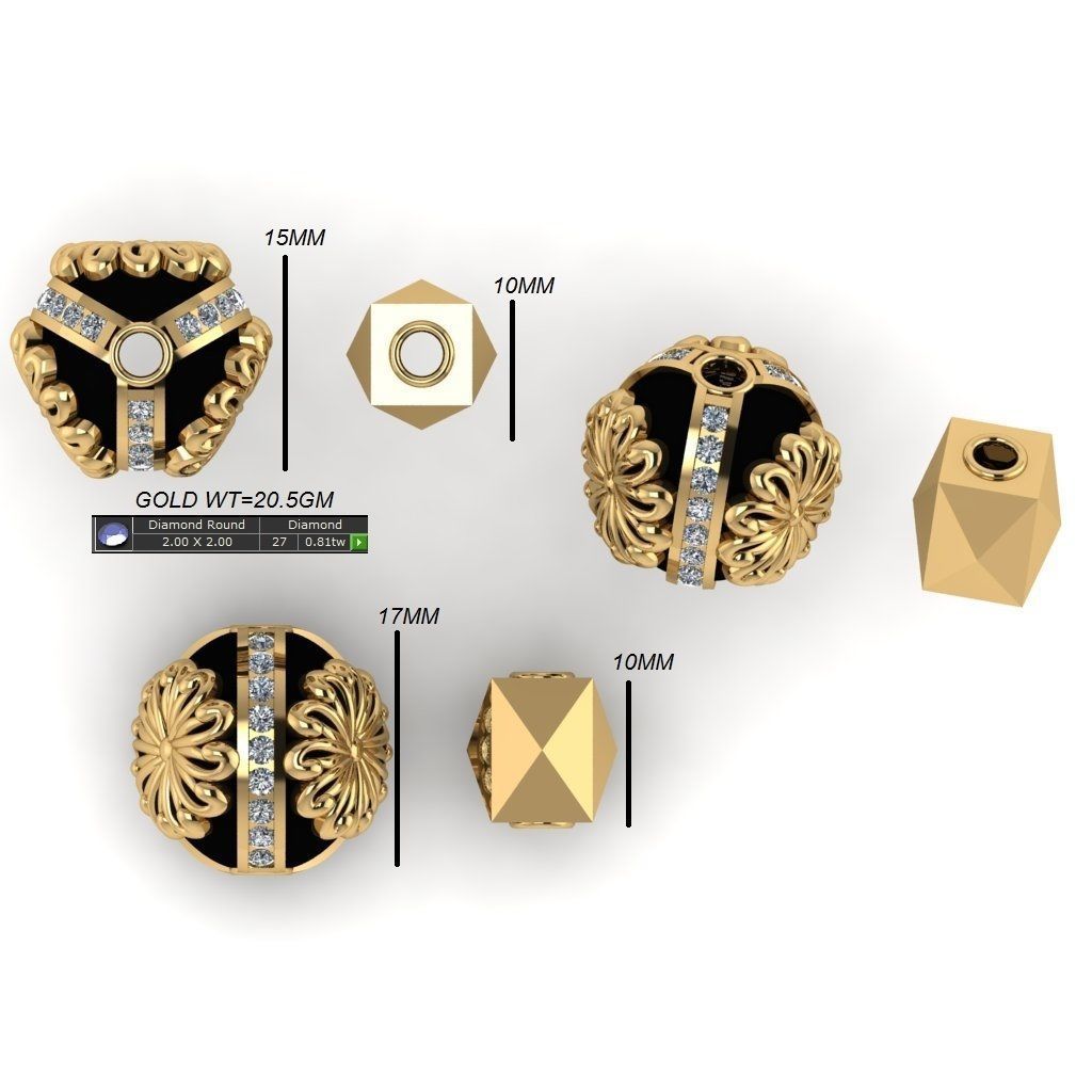 100 Balls Beeds Para 3dm stl print model bulk collection  3D print model_73