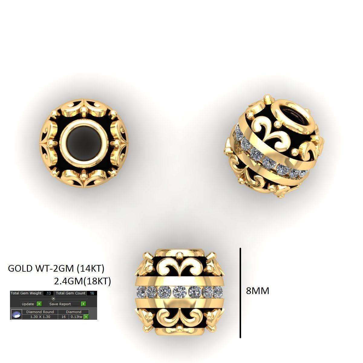 100 Balls Beeds Para 3dm stl print model bulk collection  3D print model_127