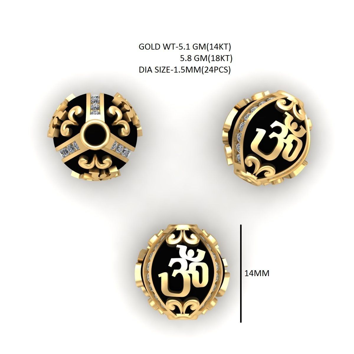 100 Balls Beeds Para 3dm stl print model bulk collection  3D print model_63