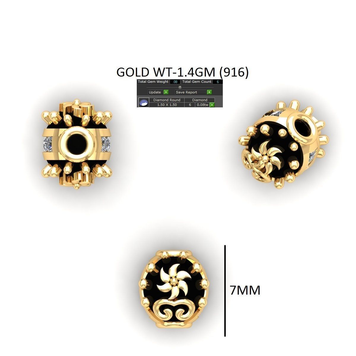 100 Balls Beeds Para 3dm stl print model bulk collection  3D print model_106