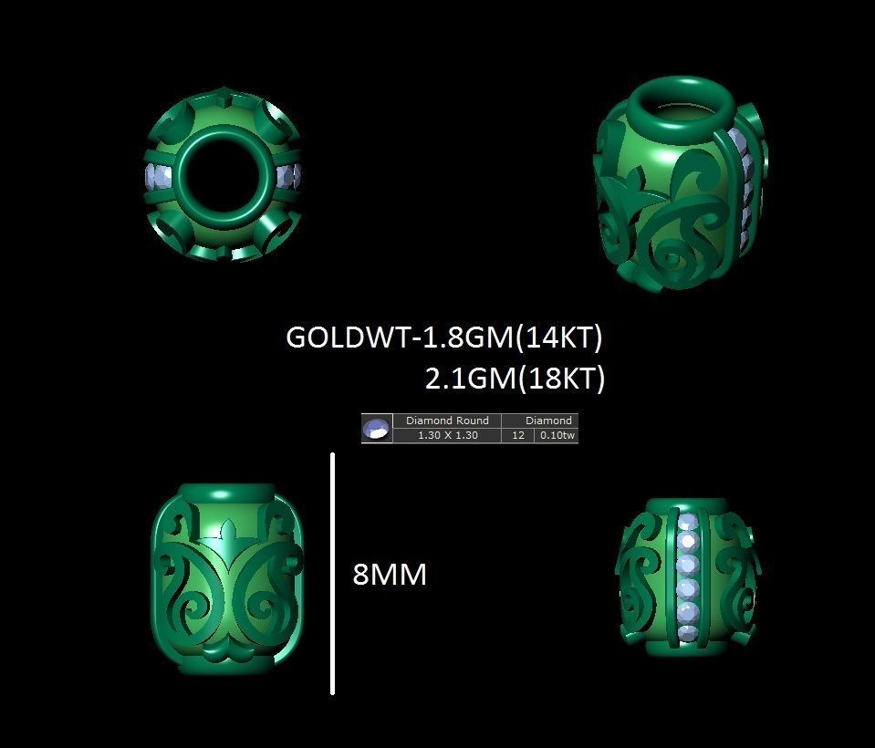 100 Balls Beeds Para 3dm stl print model bulk collection  3D print model_116