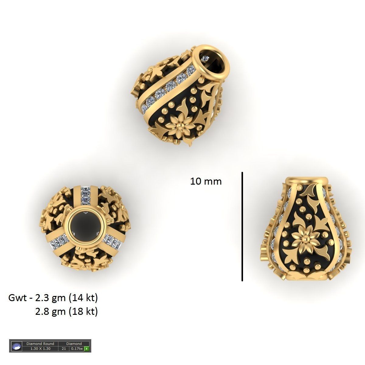 100 Balls Beeds Para 3dm stl print model bulk collection  3D print model_87