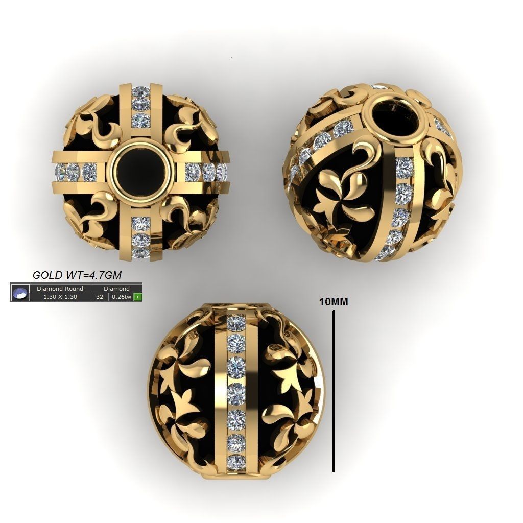 100 Balls Beeds Para 3dm stl print model bulk collection  3D print model_64