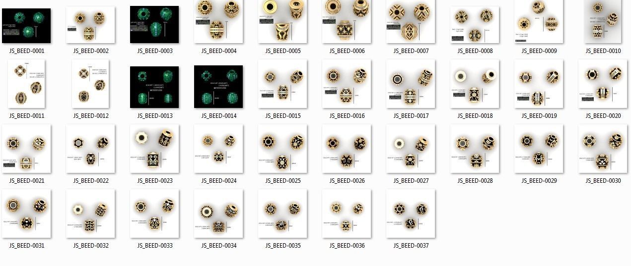 100 Balls Beeds Para 3dm stl print model bulk collection  3D print model_2