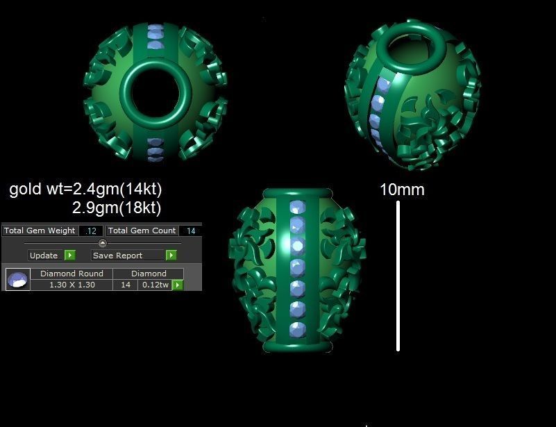 100 Balls Beeds Para 3dm stl print model bulk collection  3D print model_146